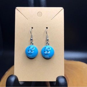 Cute Blue M&M Earrings